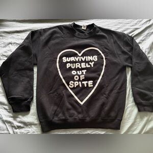 Black Wicked Clothing Graphic Crew Neck Sweatshirt Sz M